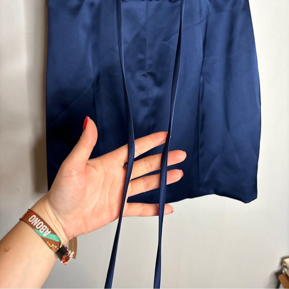 NWT Reformation Pacie Satin Dress in Danube - Picture 11 of 16